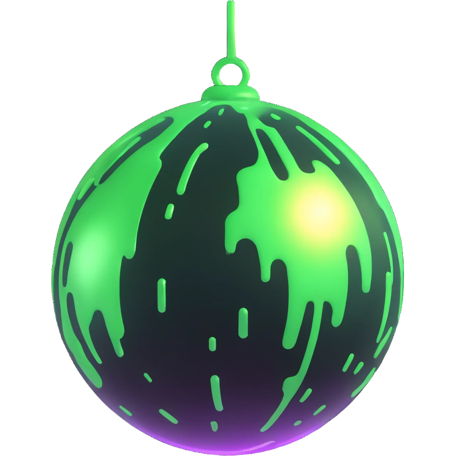 slime disco ball, glossy and fun emoji