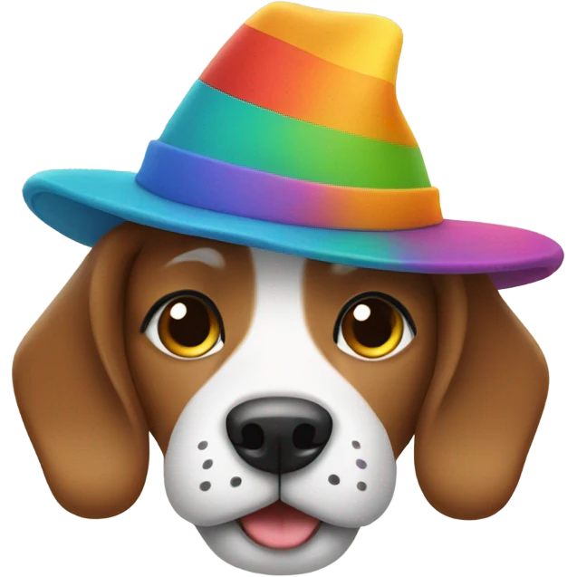 dog with a hat emoji