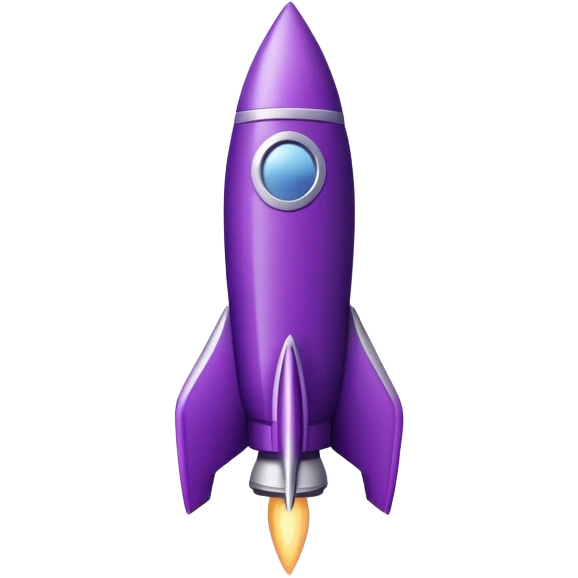 a simple purple rocket, monochromatic with some stars (precise 2), for my discord bot emoji