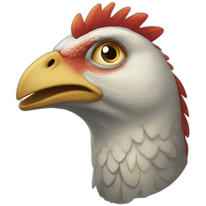 Pollo dinosaurio  mutante  emoji