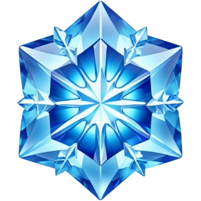 Blue Gem with an Ice Flake Inside emoji