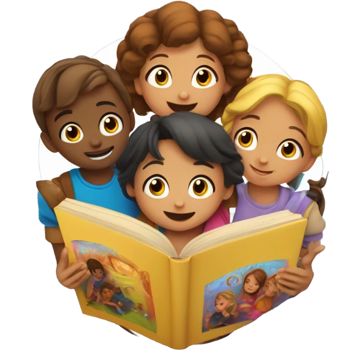 Book with the kids  emoji
