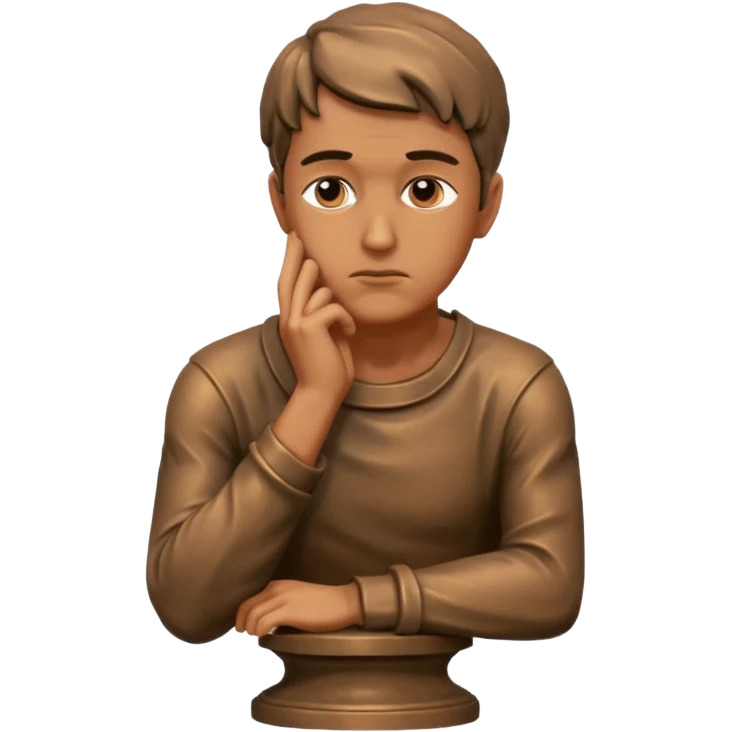 thinking man statue emoji