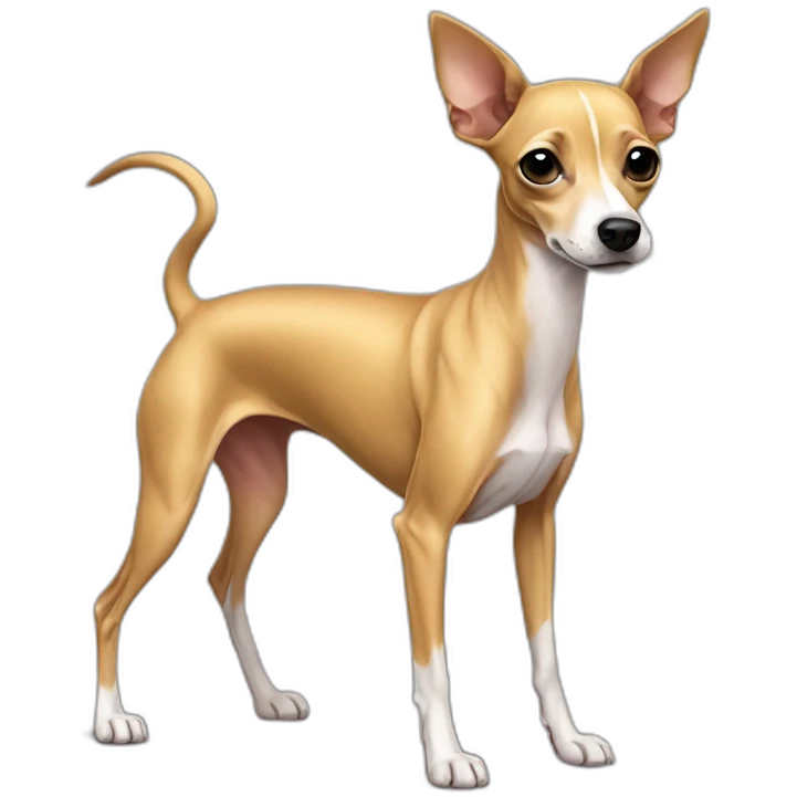 full body golden italian greyhound chihuahua emoji