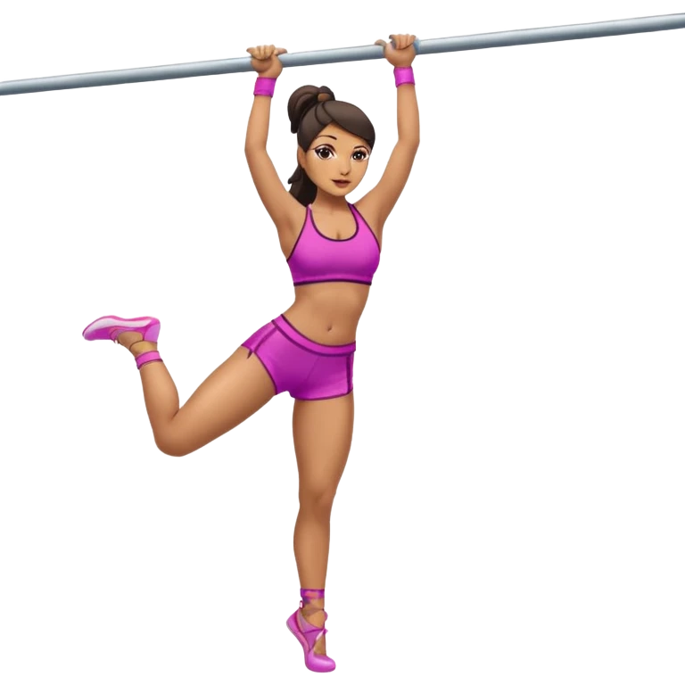a latina pole dancer full body, vertical pole emoji