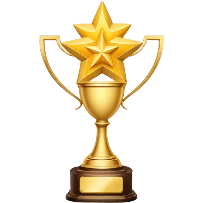 trophy with two stars emoji