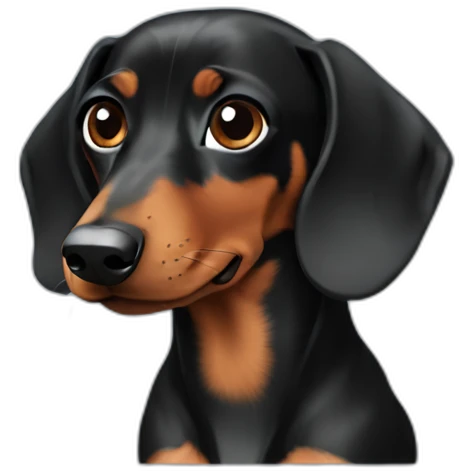 black-dachshund emoji