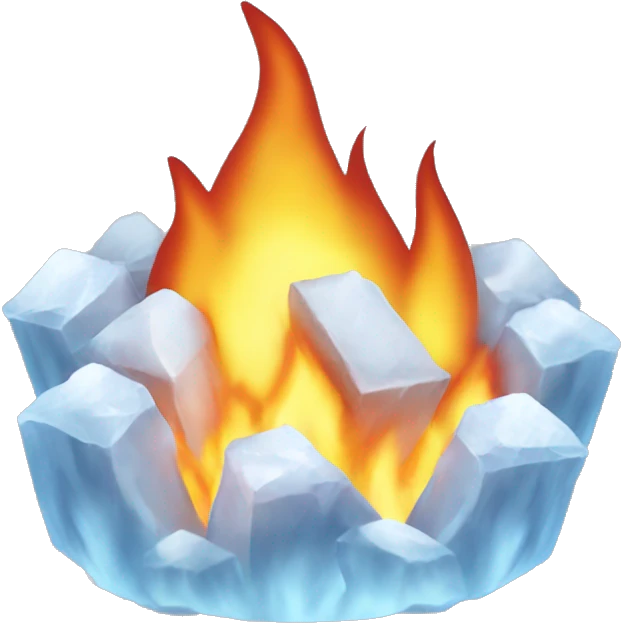 Fire with ice emoji