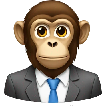 Monkey in office, call phone emoji