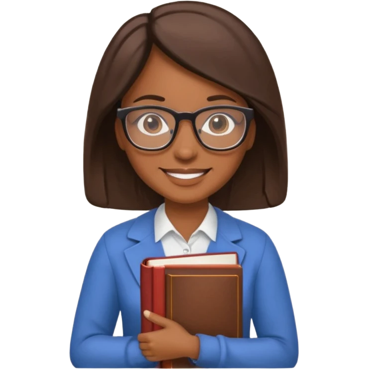 teacher holding books emoji