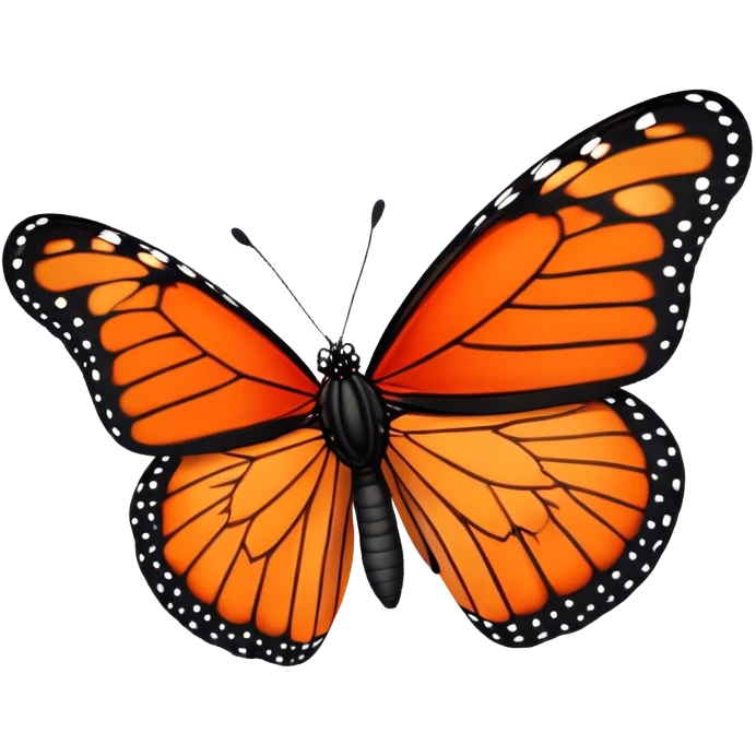Red monarch butterfly emoji