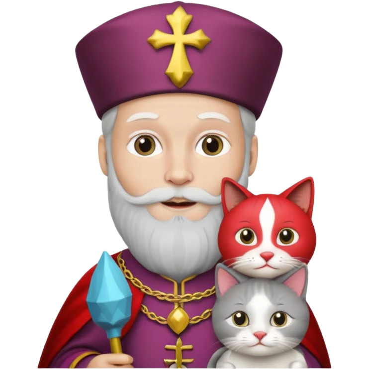 sinterklaas maar hij houd een kat vast emoji