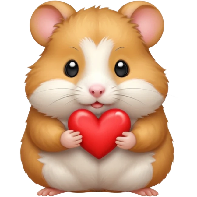 Hamster blowing a red heart emoji