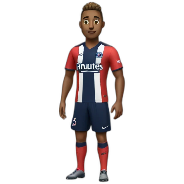 Un coq avec le maillot de foot du PSG emoji