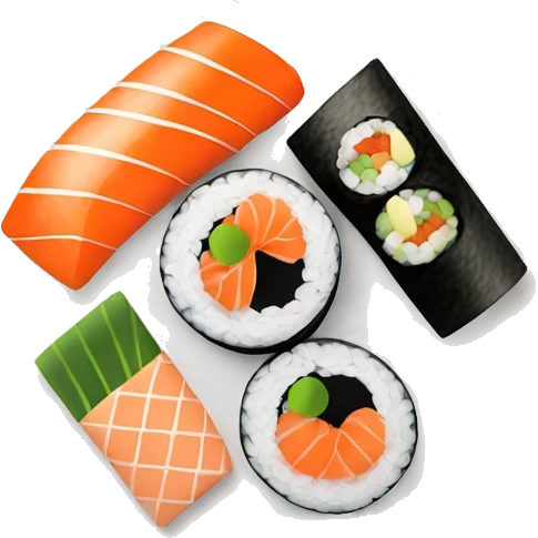 Plate of sushi emoji
