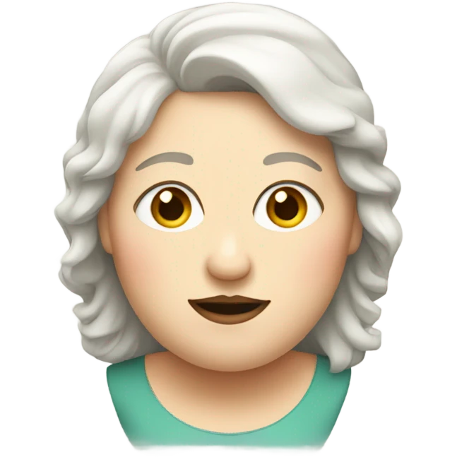 Fat white lady with a beard emoji
