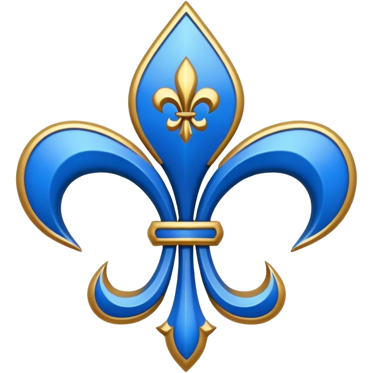 fleur-de-lis emoji but blue emoji