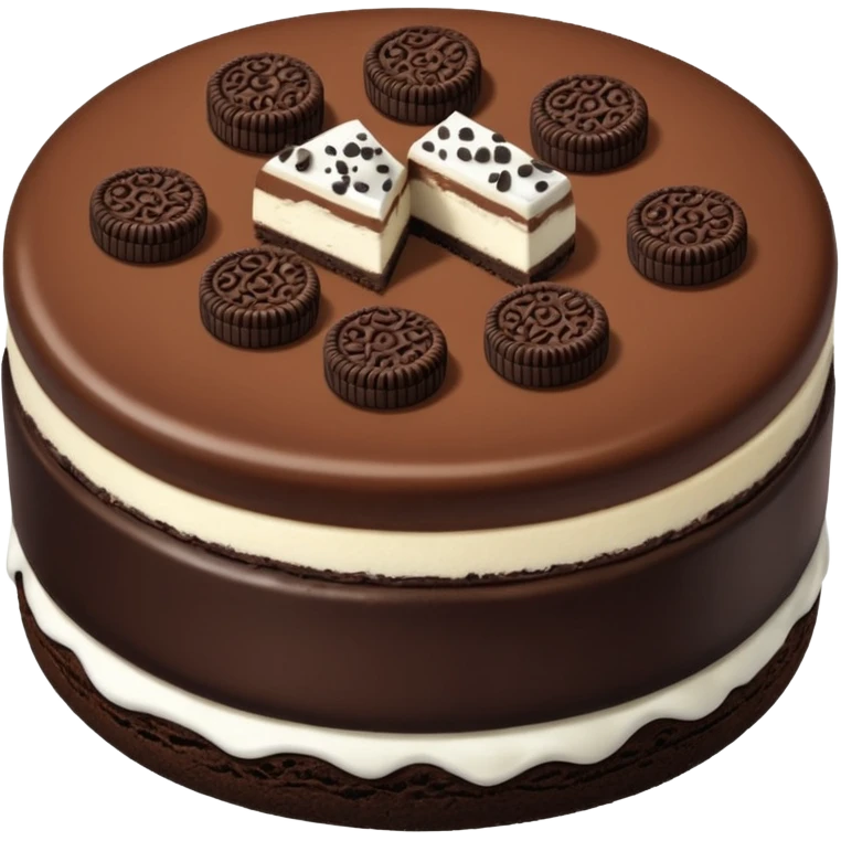 Chocolate Cheesecake Oreo emoji