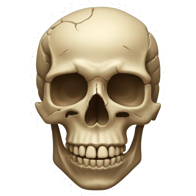 Ancient human skull emoji