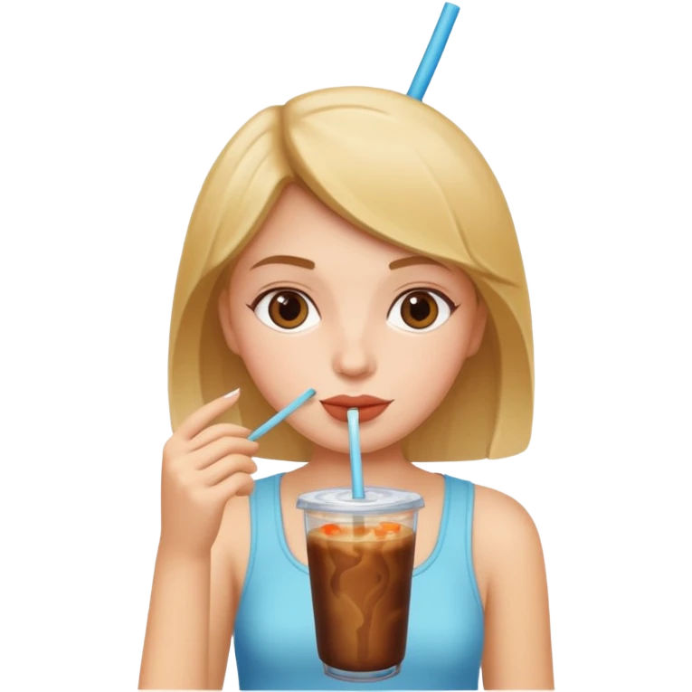 Iced coffee cutie  emoji