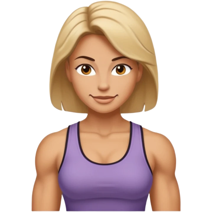 smirking muscular woman  emoji
