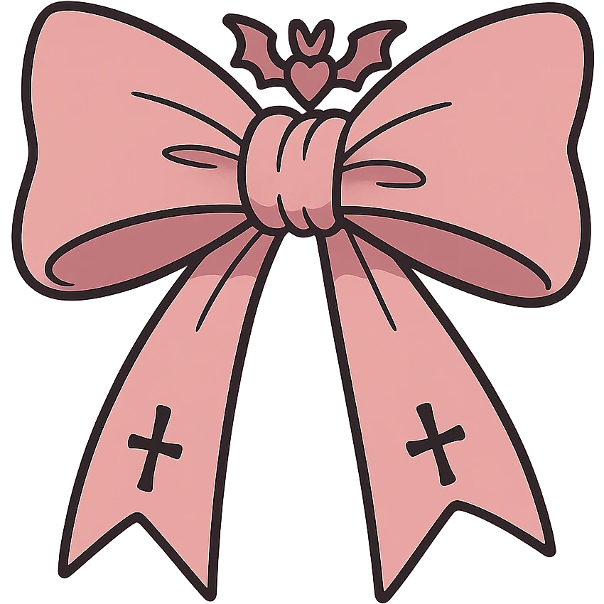 pink gothic bow emoji