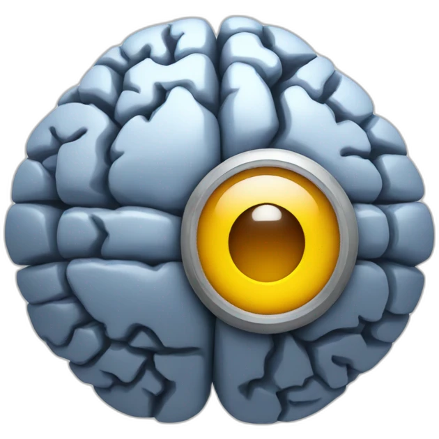 Brain with aperture emoji