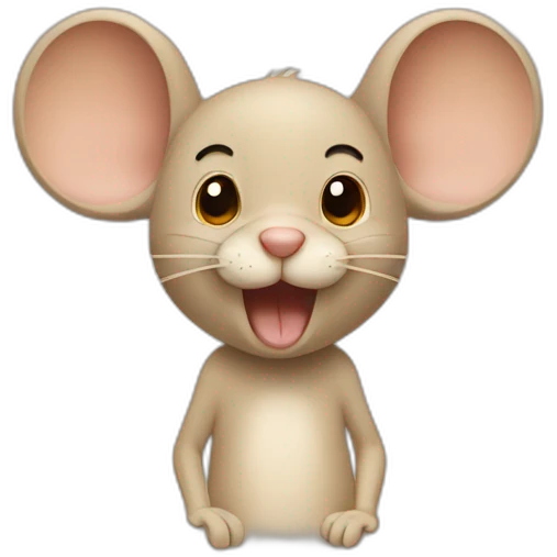 Jerry Mouse Cartoon beige colour emoji