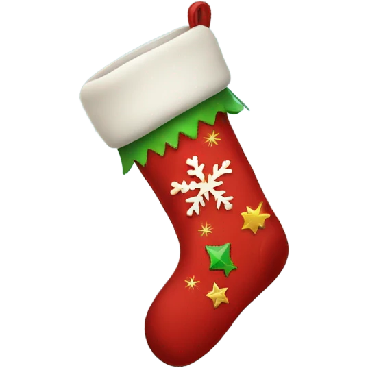 Cute Christmas stocking emoji