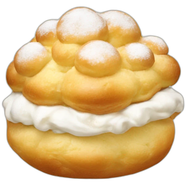 Luxurious cream puff emoji