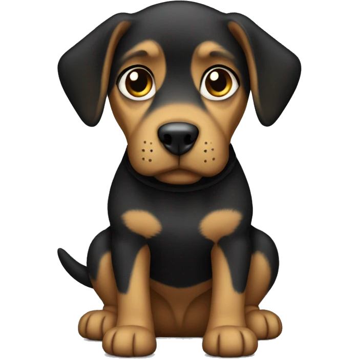 Dog with a black t-shirt emoji