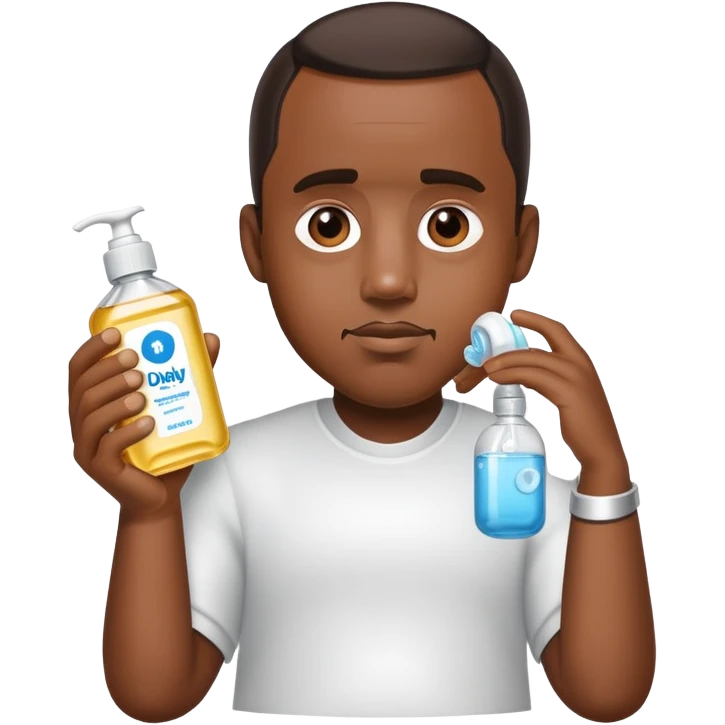 Diddy holding baby oil emoji