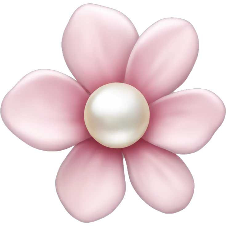 Pearl light pink flower emoji