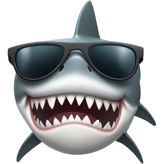 Shark with sunglasses emoji