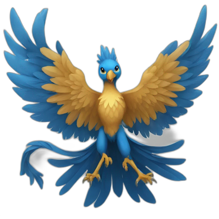 Bleu Phoenix simple icon emoji