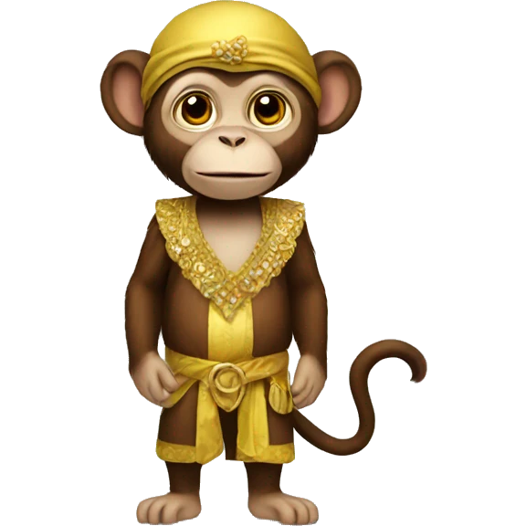Monkey with costume emoji