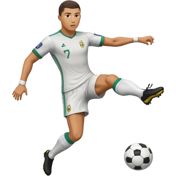 Ronaldo kicking a ball emoji