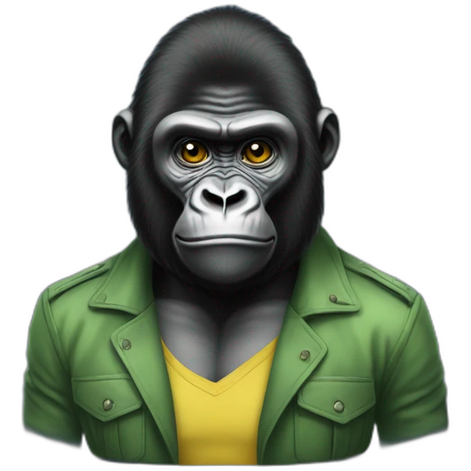 Gorilla with Volodymyr Zelenskyy emoji