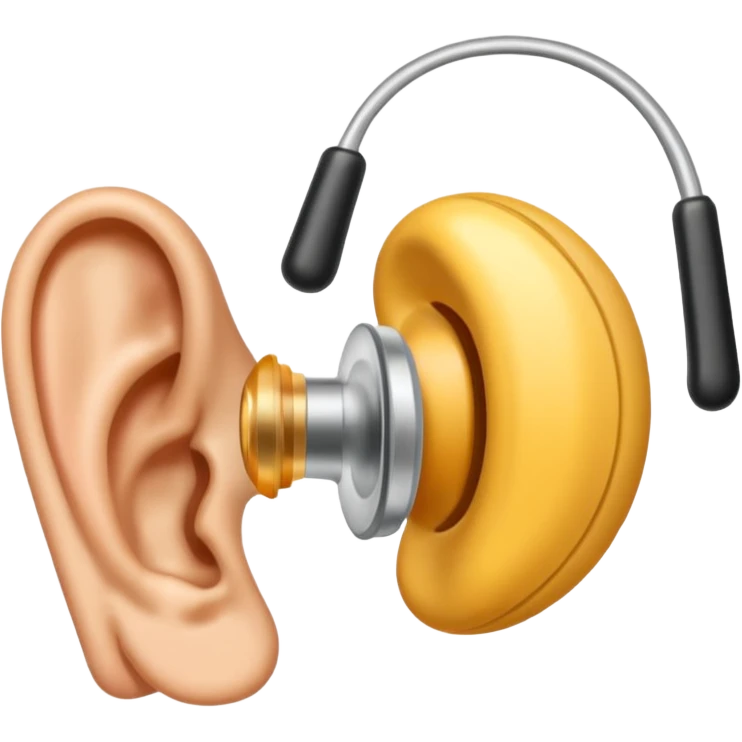 Ear with hearing aid emoji