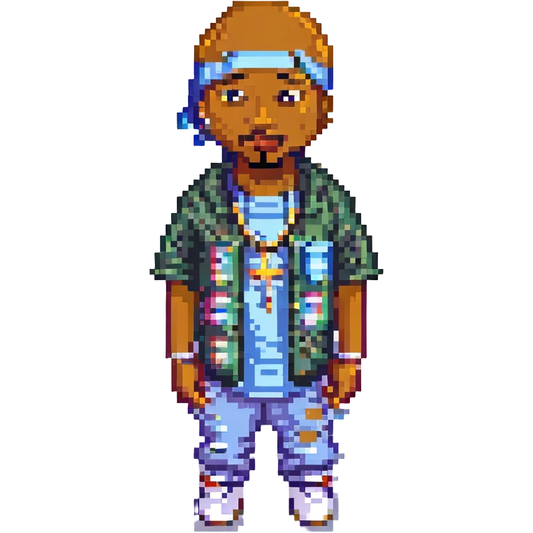 Репер 2Pac, no background emoji