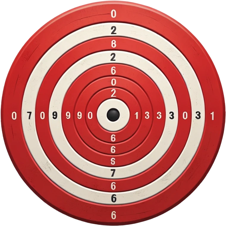 Red-white bullseye target board emoji