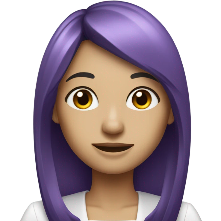 A female realtor with long straight purple and white hair with bangs emoji