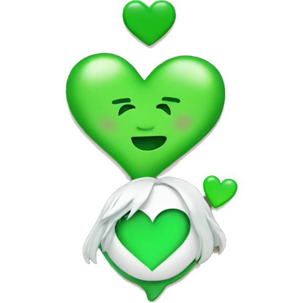 Billie Eilish and a green heart  emoji