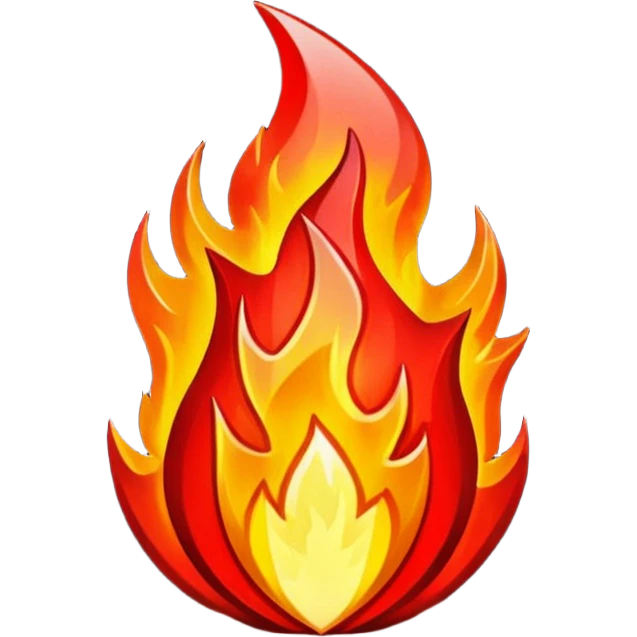 Red flaming crystal with a $ carved into the center of the crystal. emoji