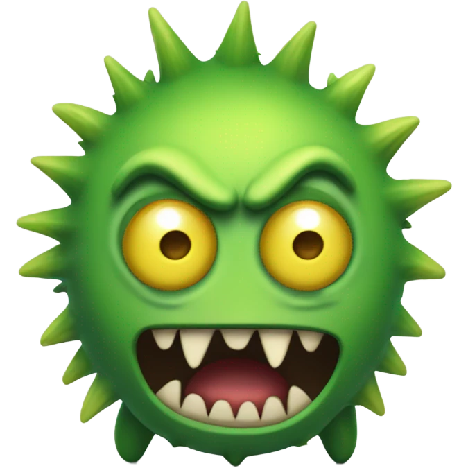 Green yellow rubber monster  emoji
