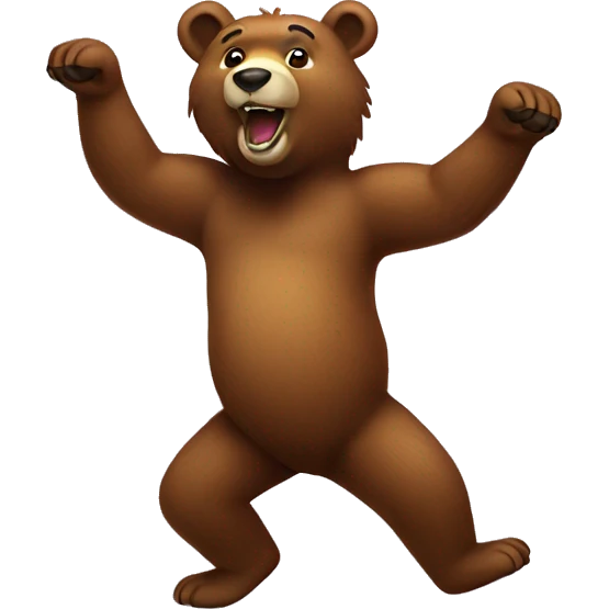 Dancing bear emoji