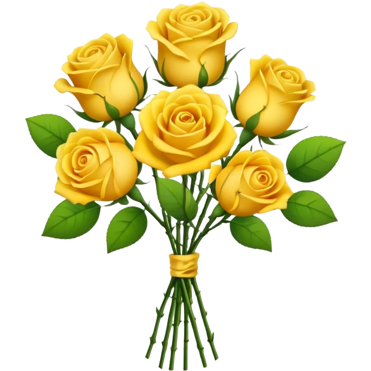 Yellow rose Bouquet  emoji