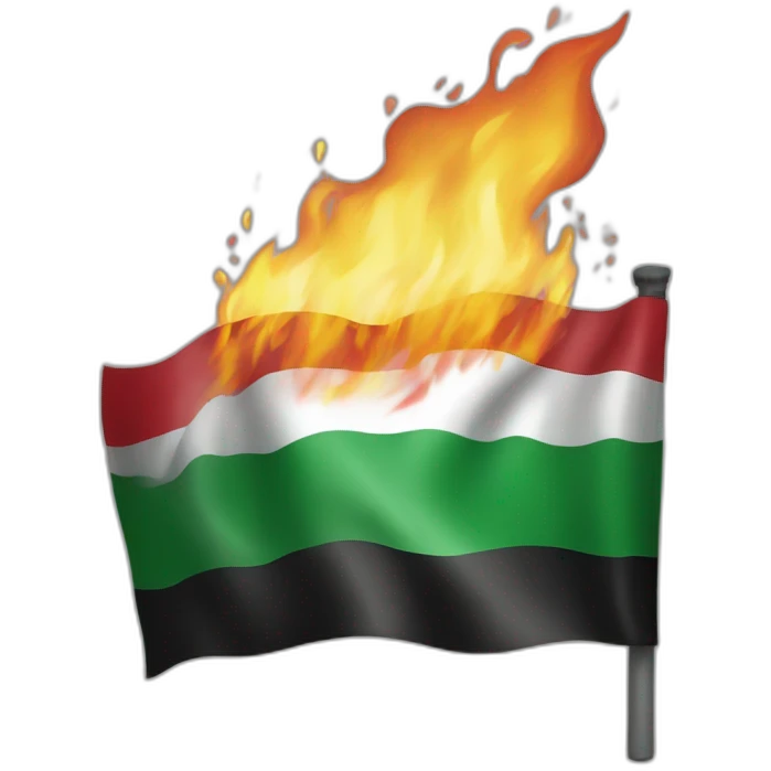 palestine flag fire emoji