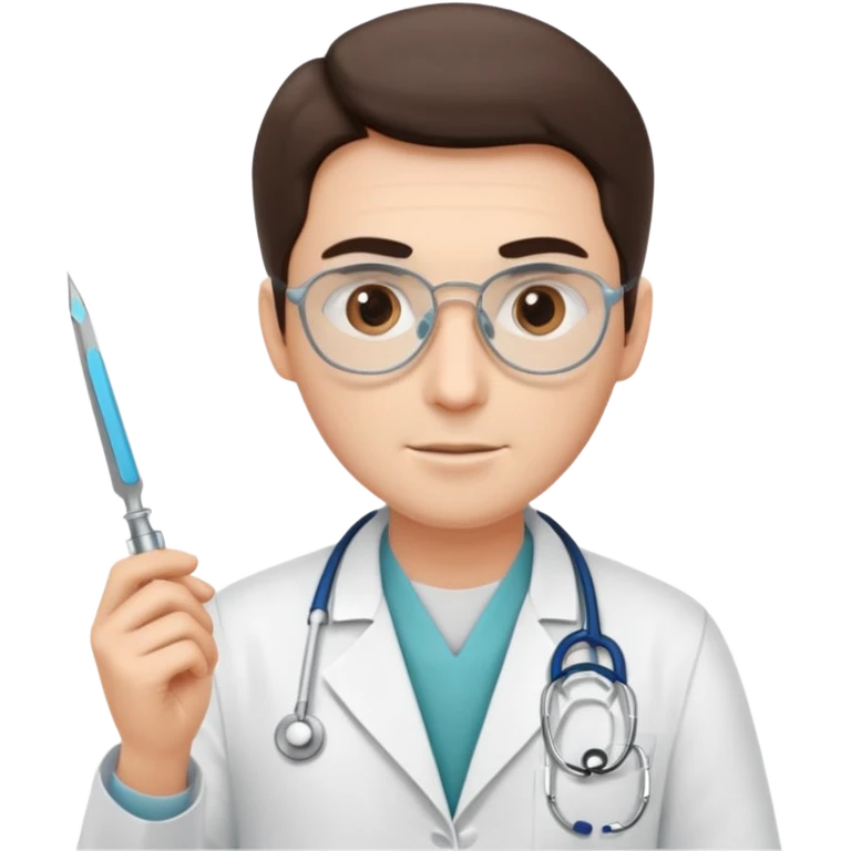 doctor of medicine holding very big scalpel emoji