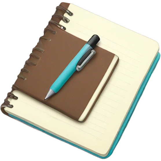 Notebook with a pen emoji
